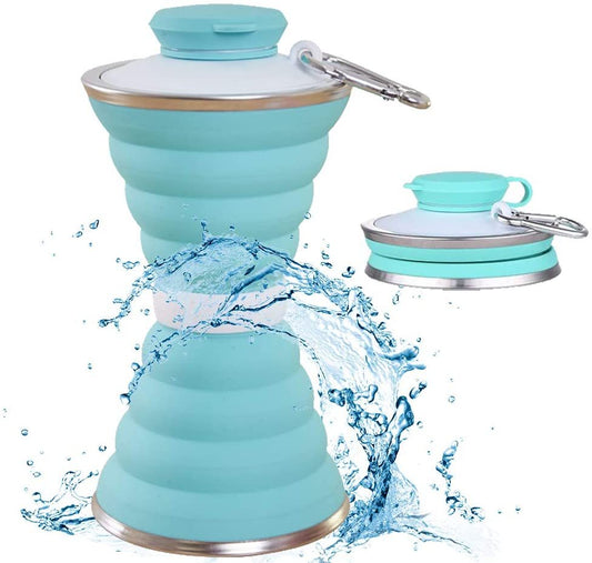 500ML Silicone Water Bottle Cup  For Outdoor