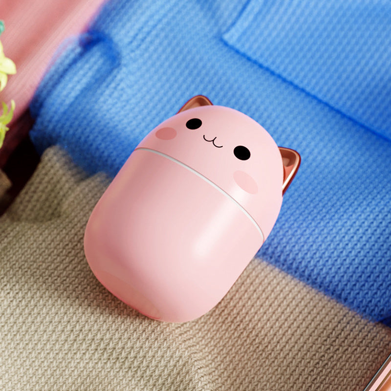 Cute Cat Ultra-Silent USB Cool Mist Humidifier & Aromatherapy Air Purifier
