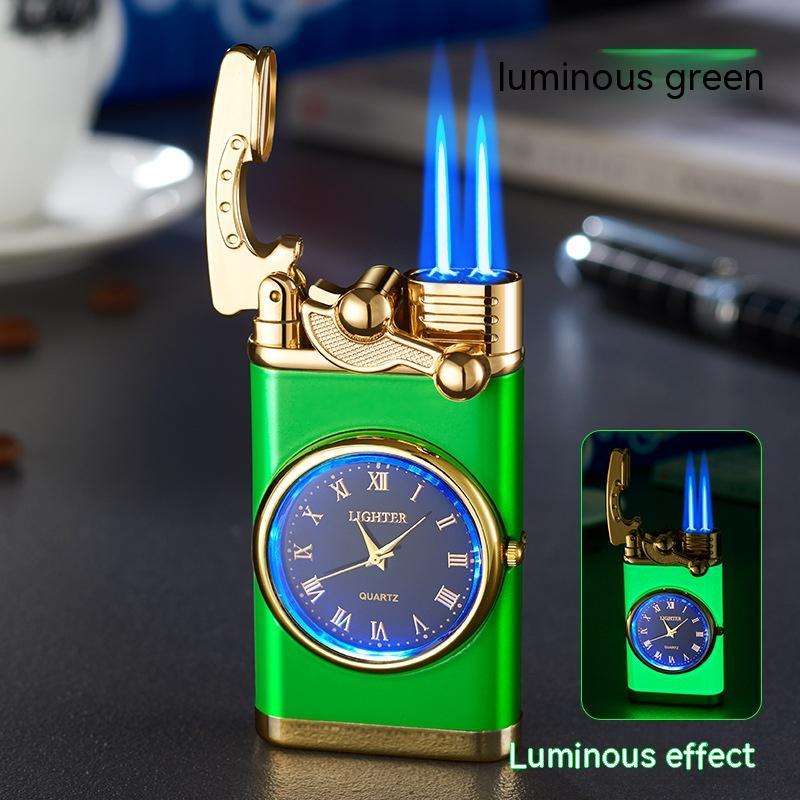 Real Dial Inflatable Windproof Lighter Men's Watch Gift