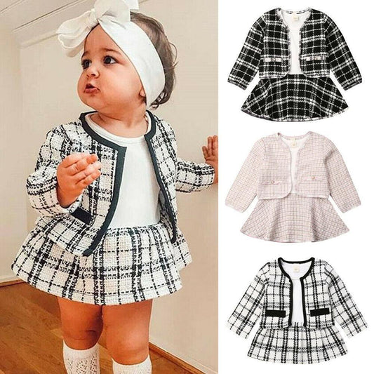 Long-sleeved Two-piece Dresses