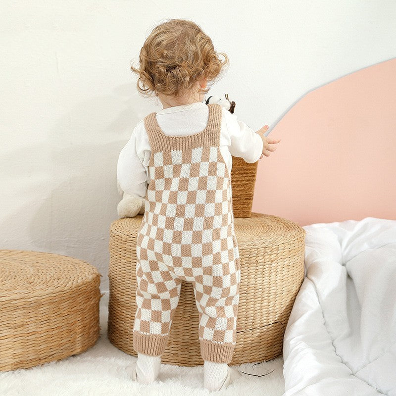 Baby Checkerboard One-piece Romper