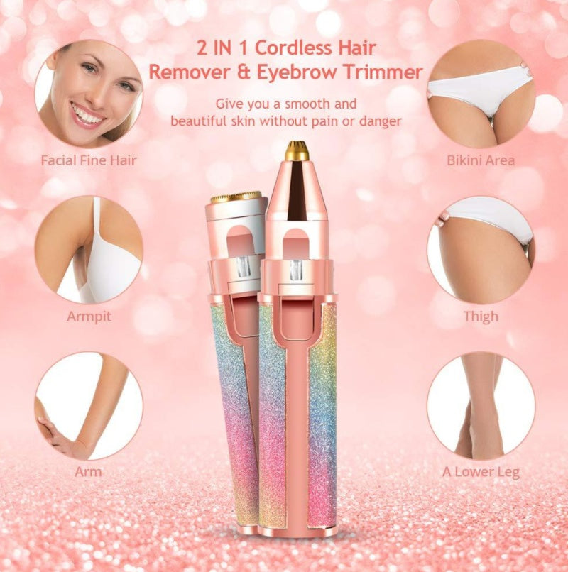 Lipstick Shaped Automatic Eyebrow Trimming Shaver For Ladies
