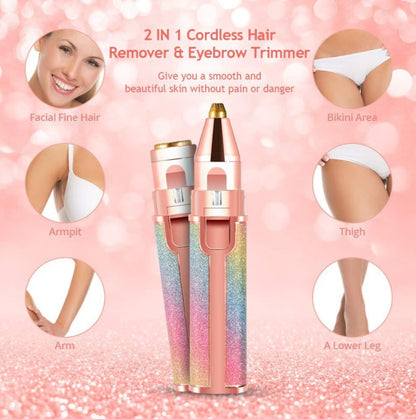 Lipstick Shaped Automatic Eyebrow Trimming Shaver For Ladies