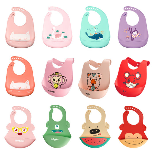 Silicone Waterproof Pocket Bib