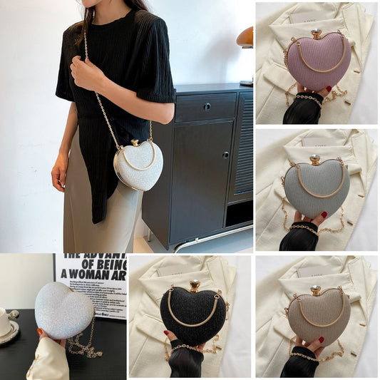 Heart Shape Shoulder Chain Crossbody Luxury Bag