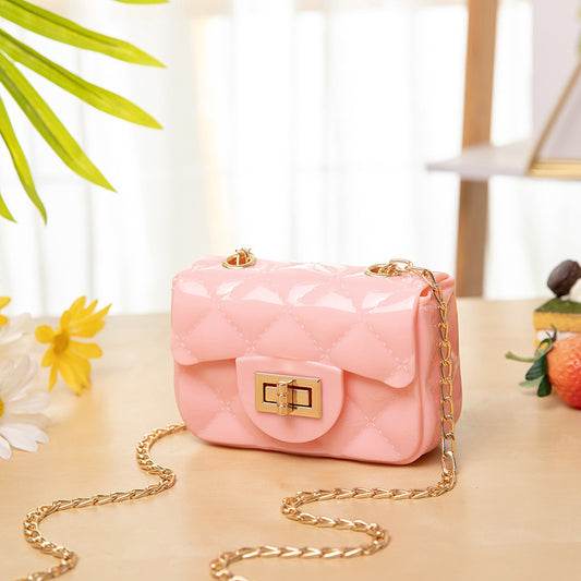 Candy-colored Mini Shoulder Bag With Pearls