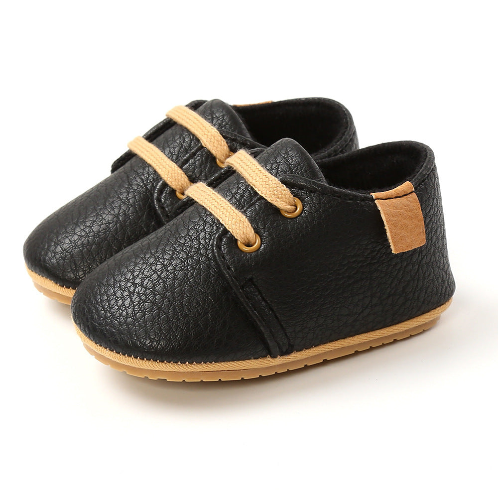 Small Leather Baby Walking Shoes