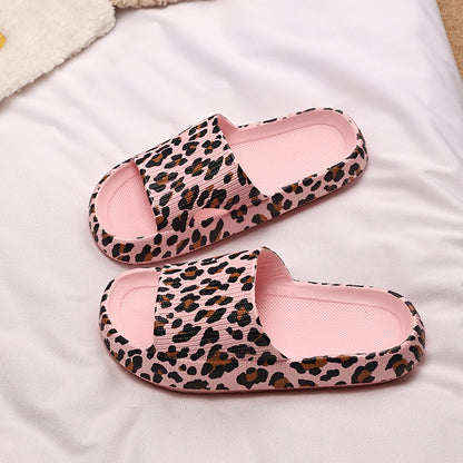 Outdoor Leopard Print Slippers For Women