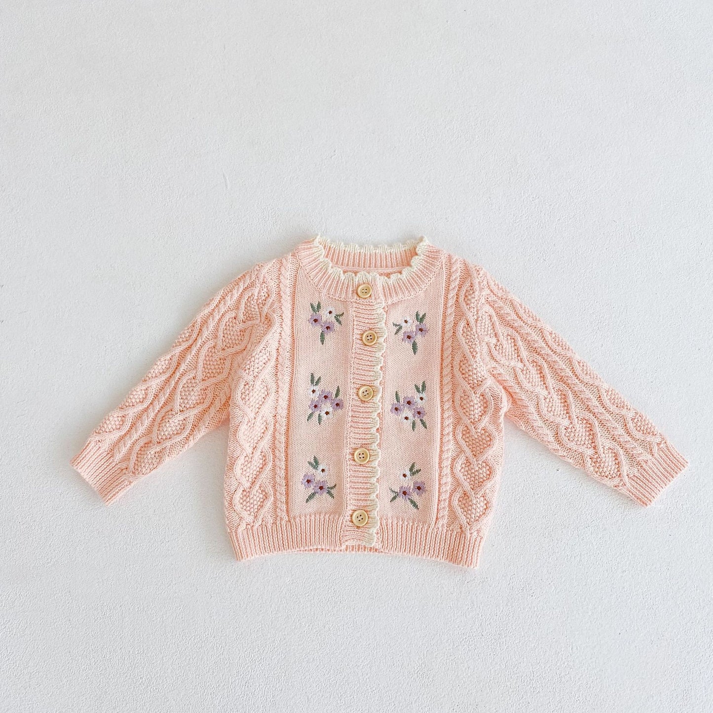 Baby Girl Flower Embroidered Coat