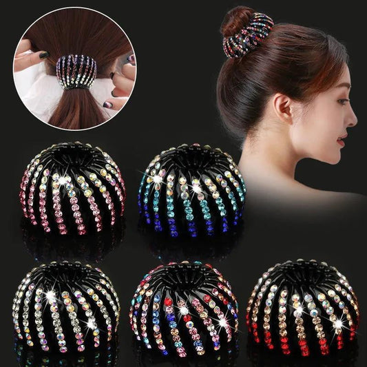Korean Rhinestone Bird's Nest Pill Head Coiler