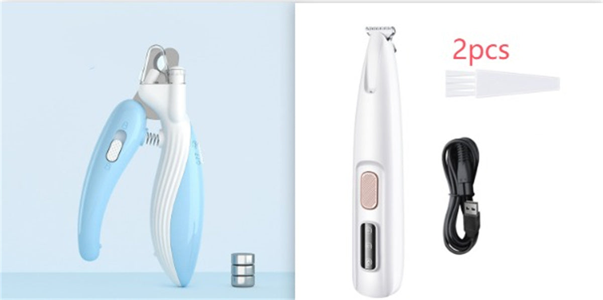 Waterproof LED Dog Paw Trimmer & Pet Hair Clippers