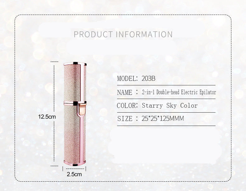 Lipstick Shaped Automatic Eyebrow Trimming Shaver For Ladies