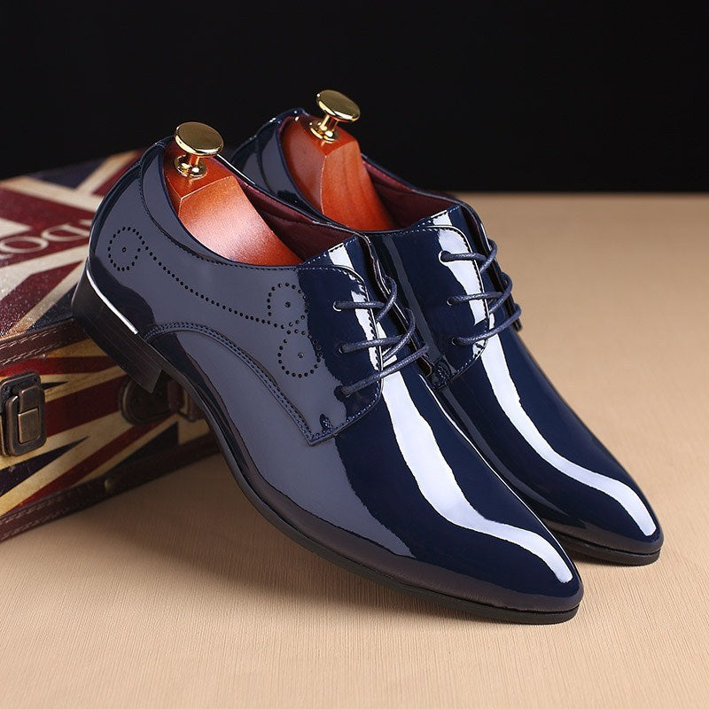 Men Slip-on Leather Casual Dress Shoes