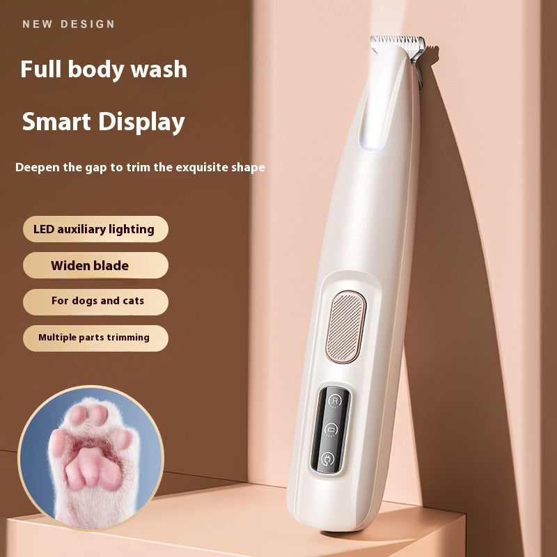 Waterproof LED Dog Paw Trimmer & Pet Hair Clippers