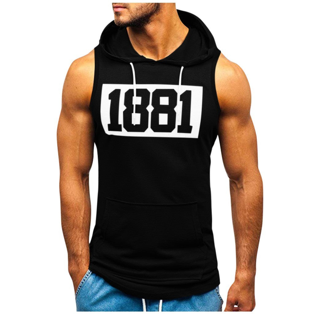 Men's Sleeveless Letter Printed Vest
