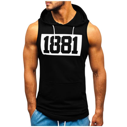 Men's Sleeveless Letter Printed Vest