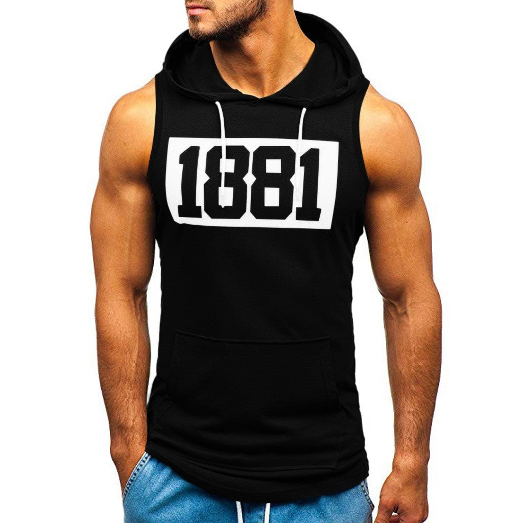 Men's Sleeveless Letter Printed Vest