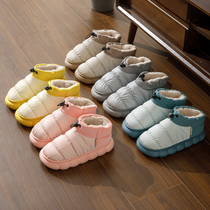 Women's Outer Wear Fleece-lined Indoor Warm Slippers