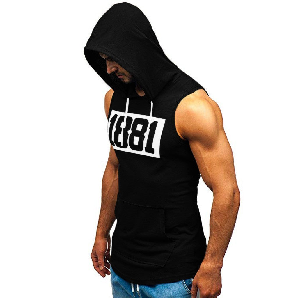Men's Sleeveless Letter Printed Vest