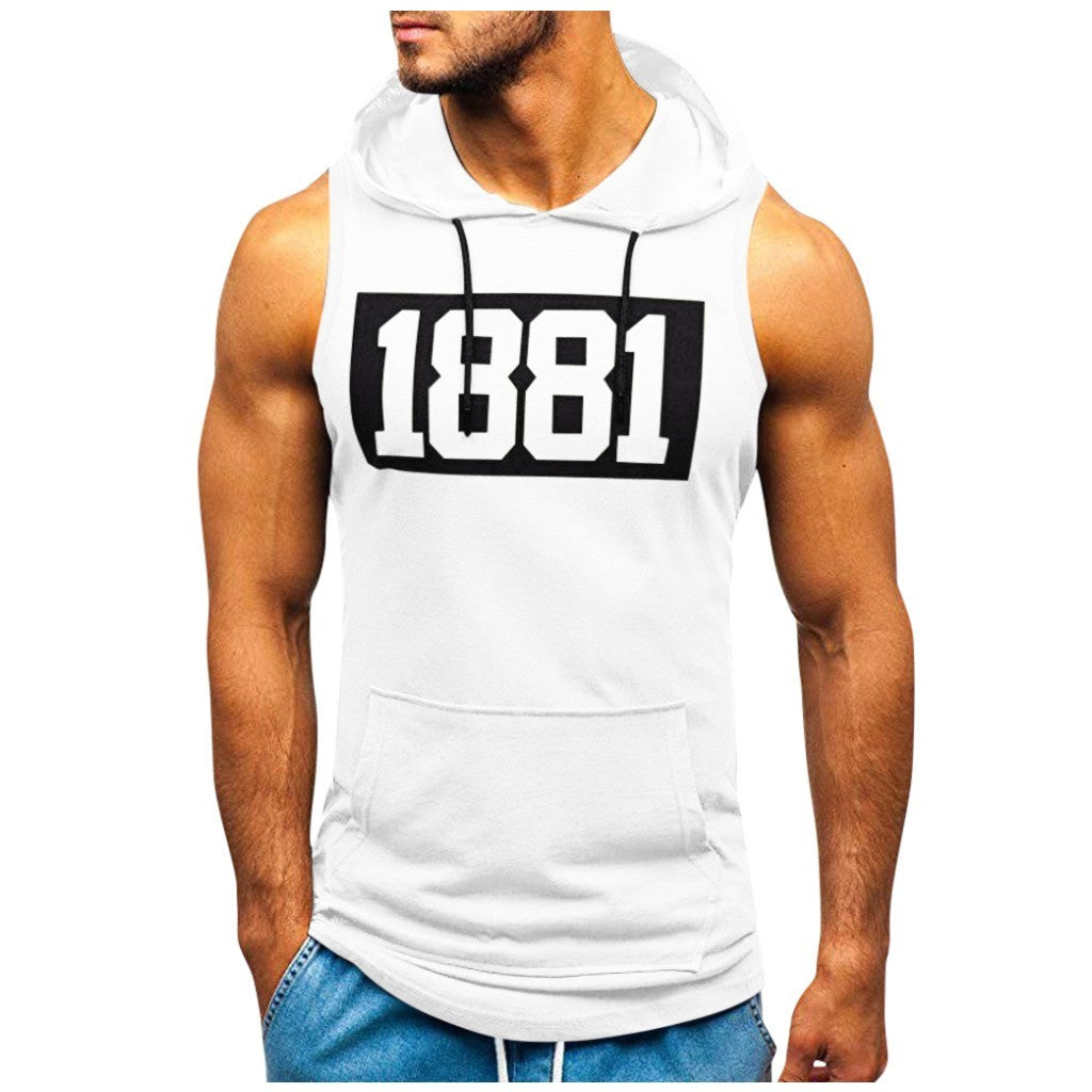 Men's Sleeveless Letter Printed Vest