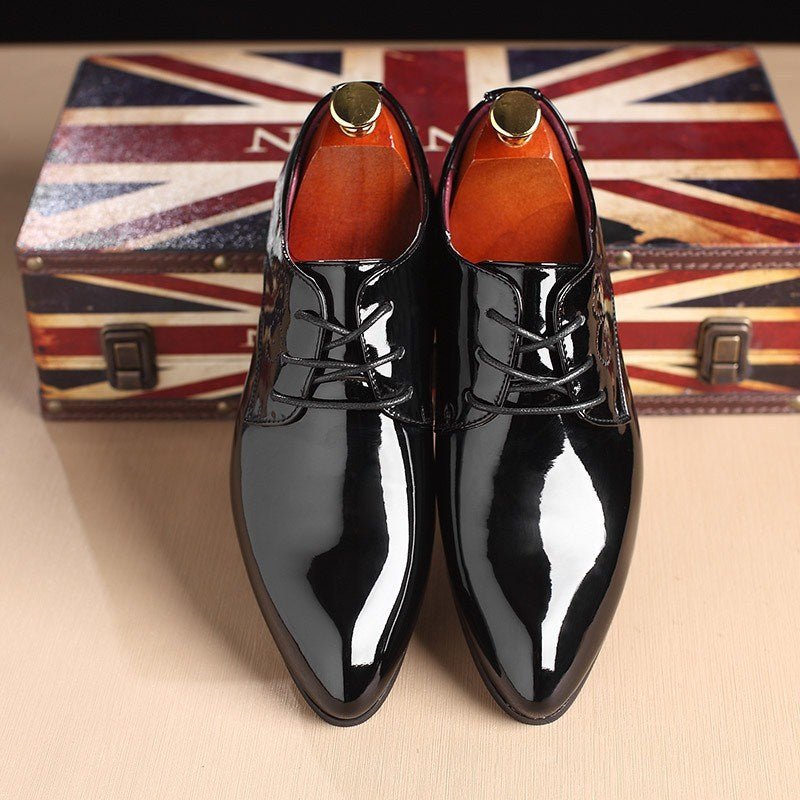 Men Slip-on Leather Casual Dress Shoes