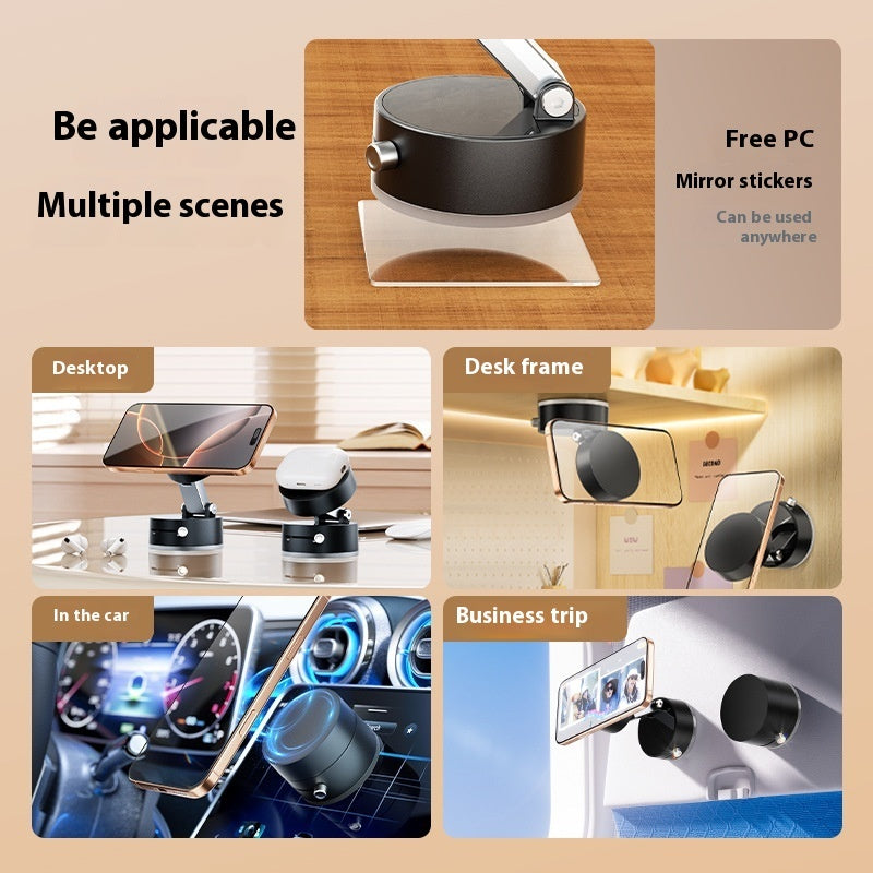 Foldable Magnetic Vacuum Car Phone Holder with Suction Cup