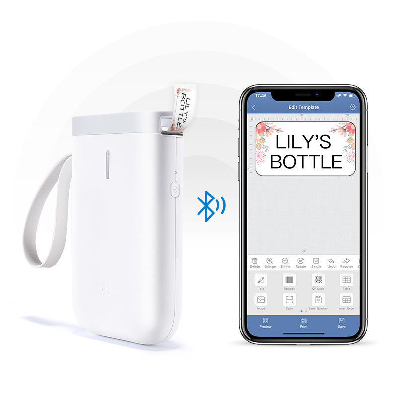 Fast Thermal Label Printer With Bluetooth Compatibility