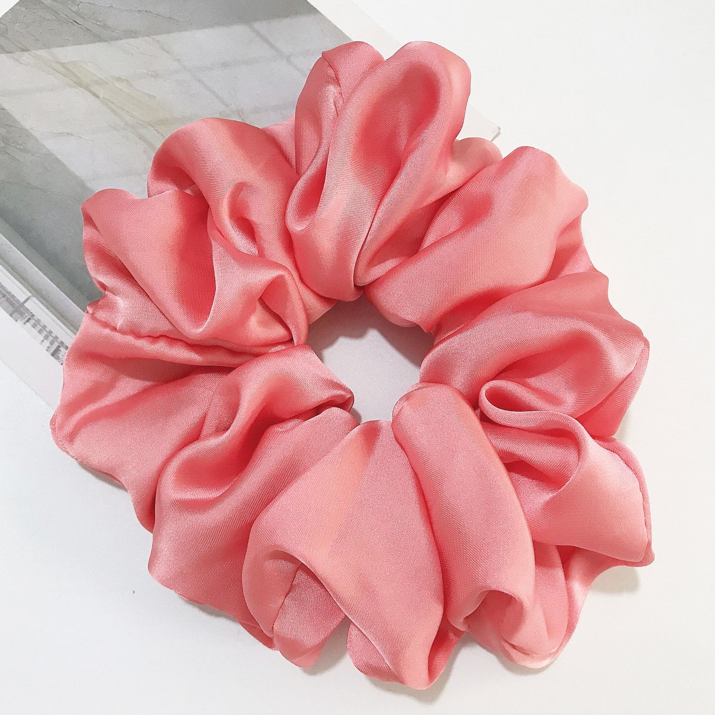 Smooth Satin Large Intestine Circle Hair Tie