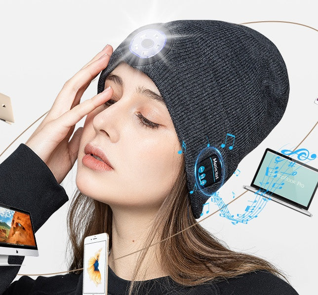 Warm Earphone Hat With Wireless Music