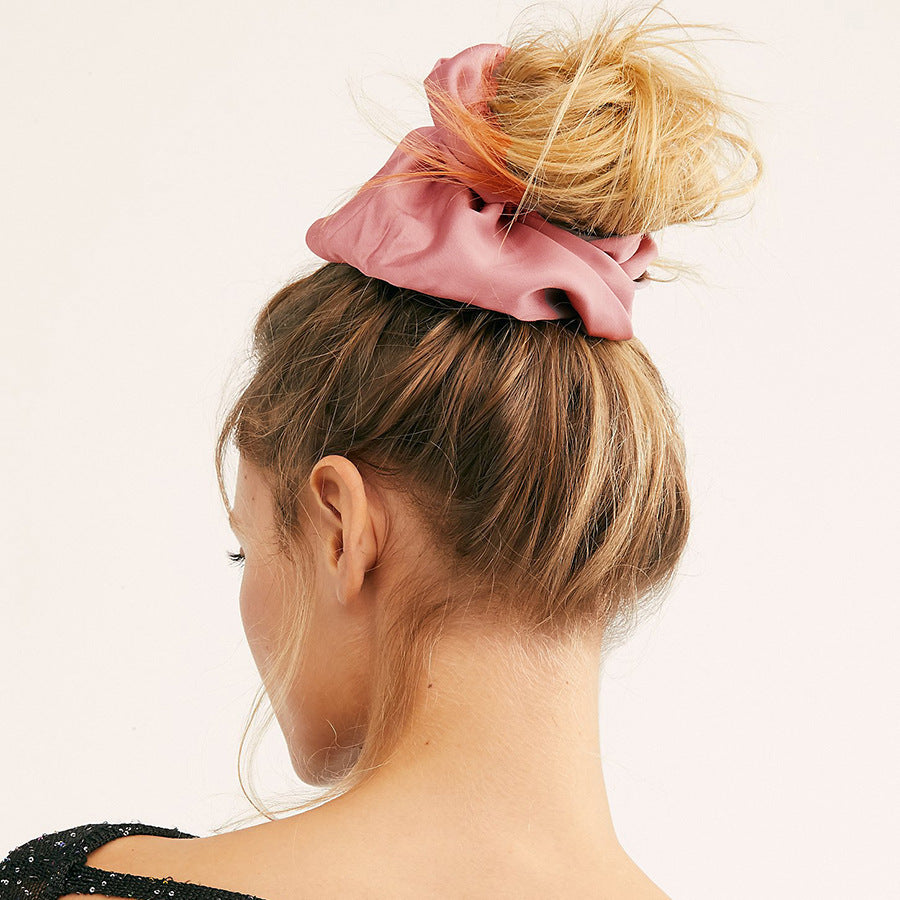 Smooth Satin Large Intestine Circle Hair Tie