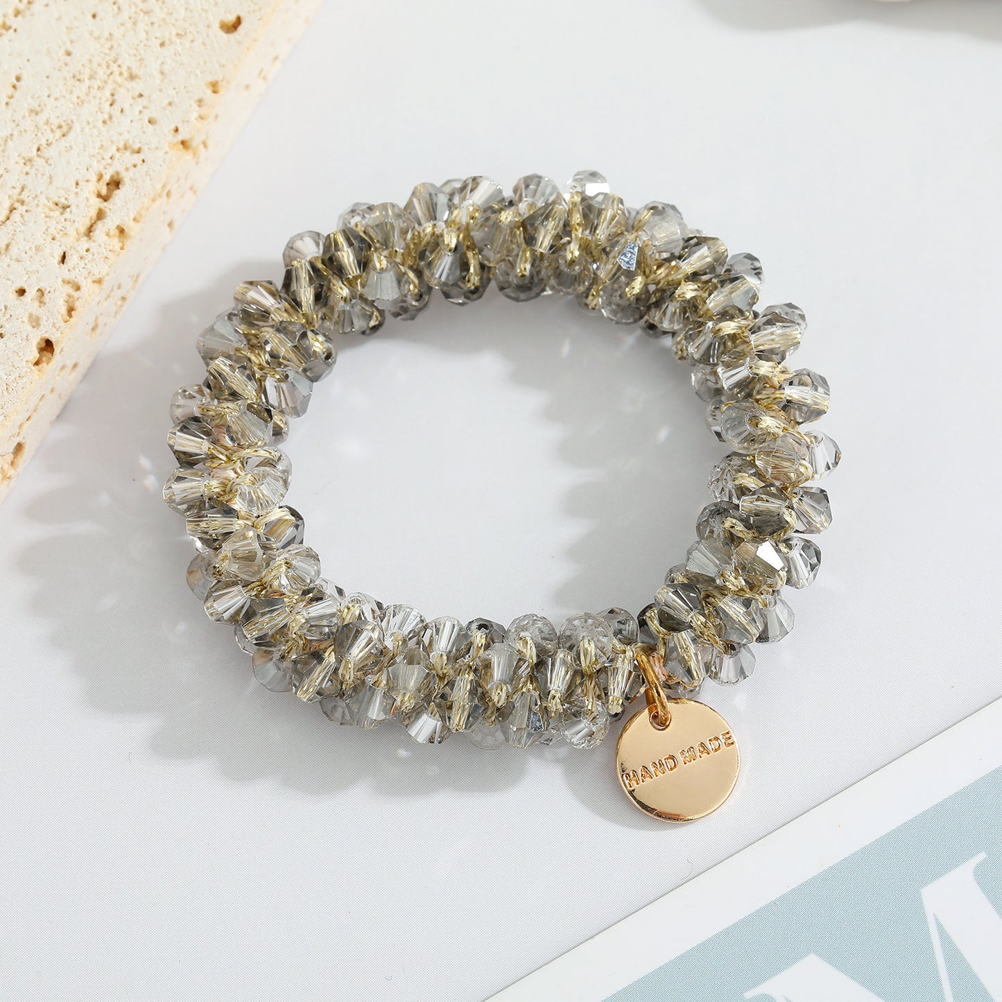Multicolor Crystal Pearl Hair Ring