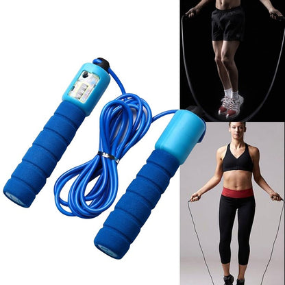 Adjustable Length Skipping Rope With Counter