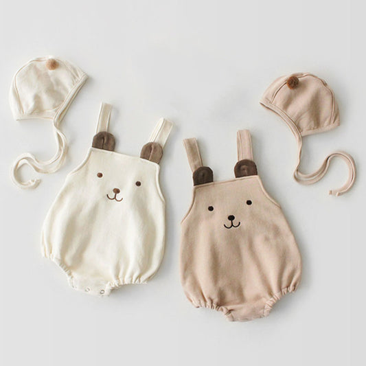 Baby Sleeveless Strapless Cotton Robe With Detachable Cap