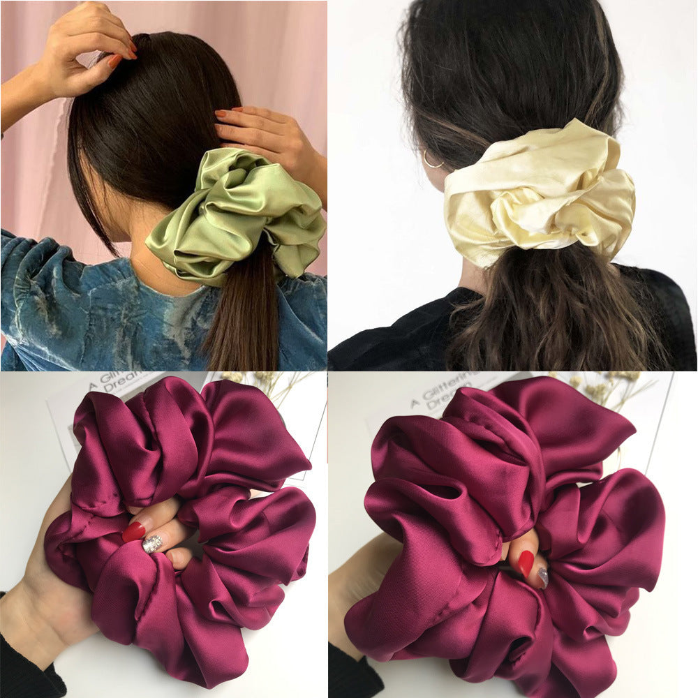 Smooth Satin Large Intestine Circle Hair Tie