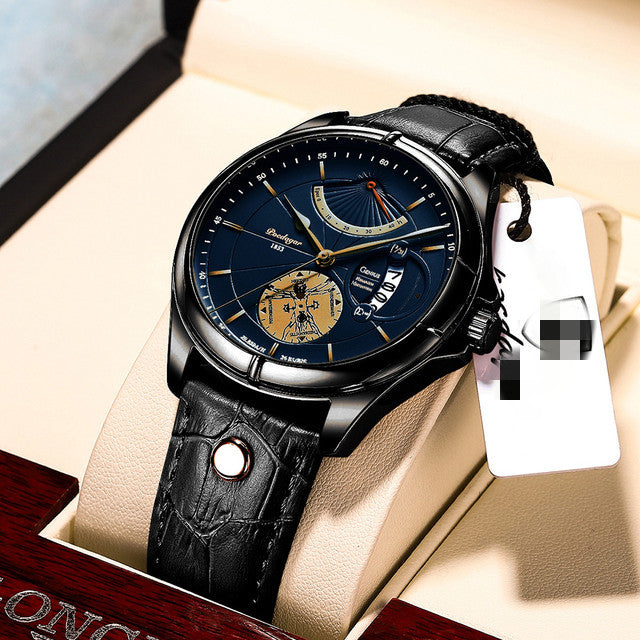 Men's Waterproof Calendar Thin Quartz Watch