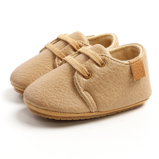 Small Leather Baby Walking Shoes