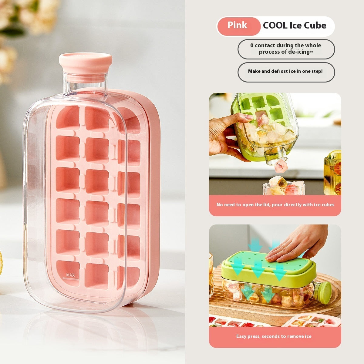 One-Click Molding Cooling Cup And Instant Ice Maker with Zero-Contact