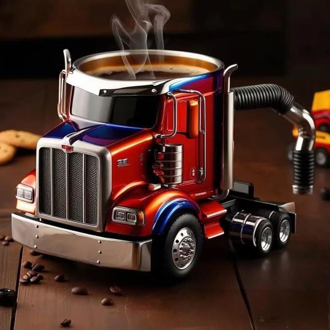 Durable Handcrafted Semi-Truck Coffee Mug