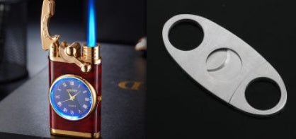 Real Dial Inflatable Windproof Lighter Men's Watch Gift
