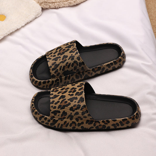 Outdoor Leopard Print Slippers For Women