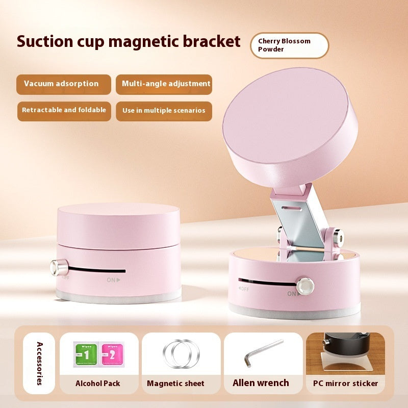 Foldable Magnetic Vacuum Car Phone Holder with Suction Cup