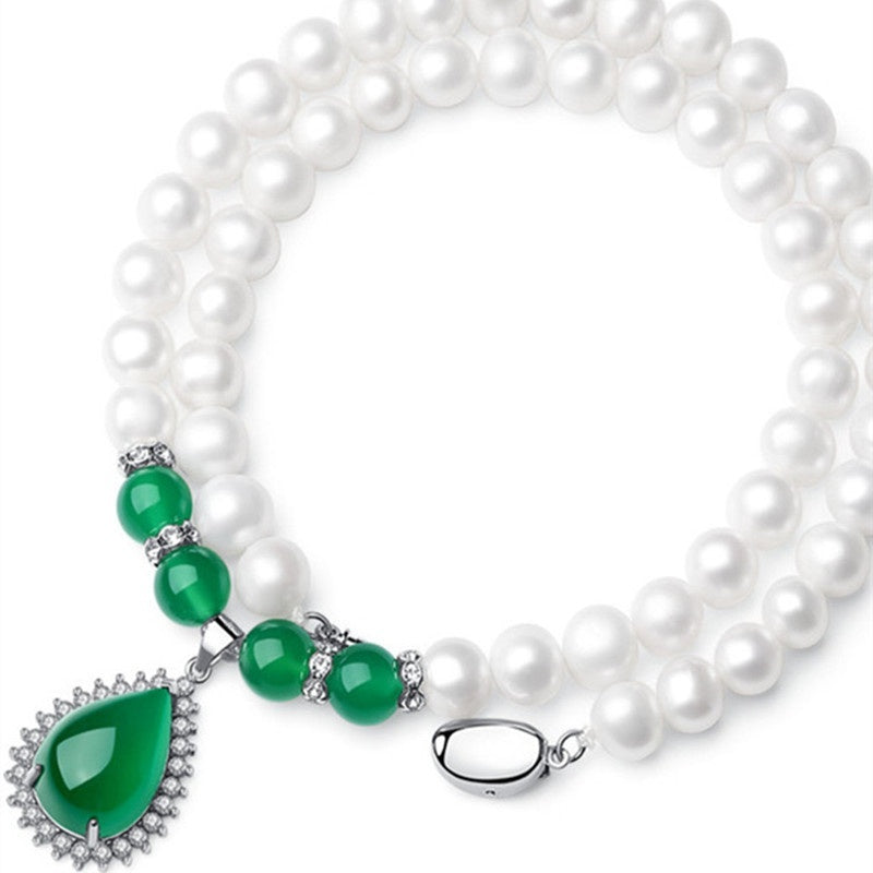Silver Shell Pearl Necklace
