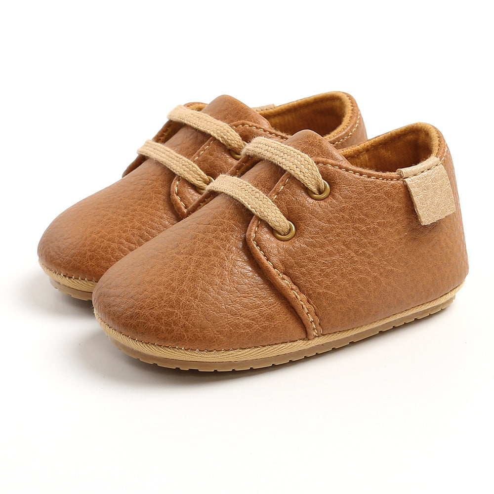 Small Leather Baby Walking Shoes
