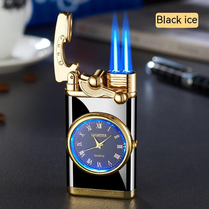 Real Dial Inflatable Windproof Lighter Men's Watch Gift