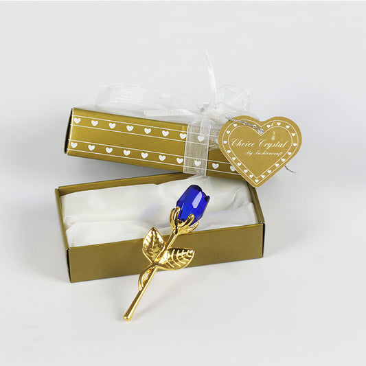 Crystal Metal Rose For Gift