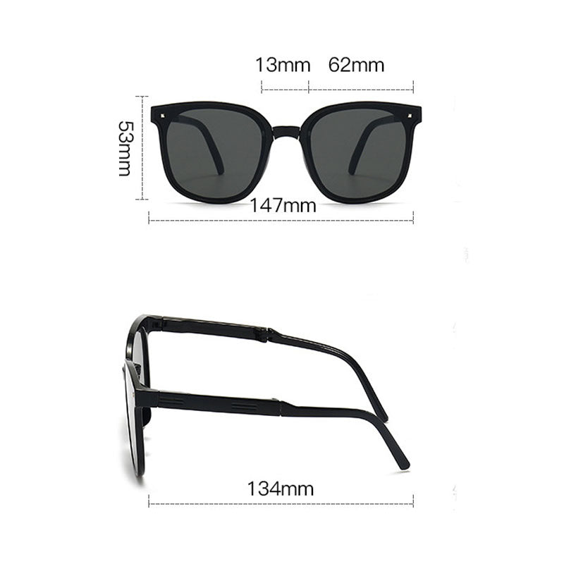 Summer Beach Fashion Sun Protection Folding Sunglasses