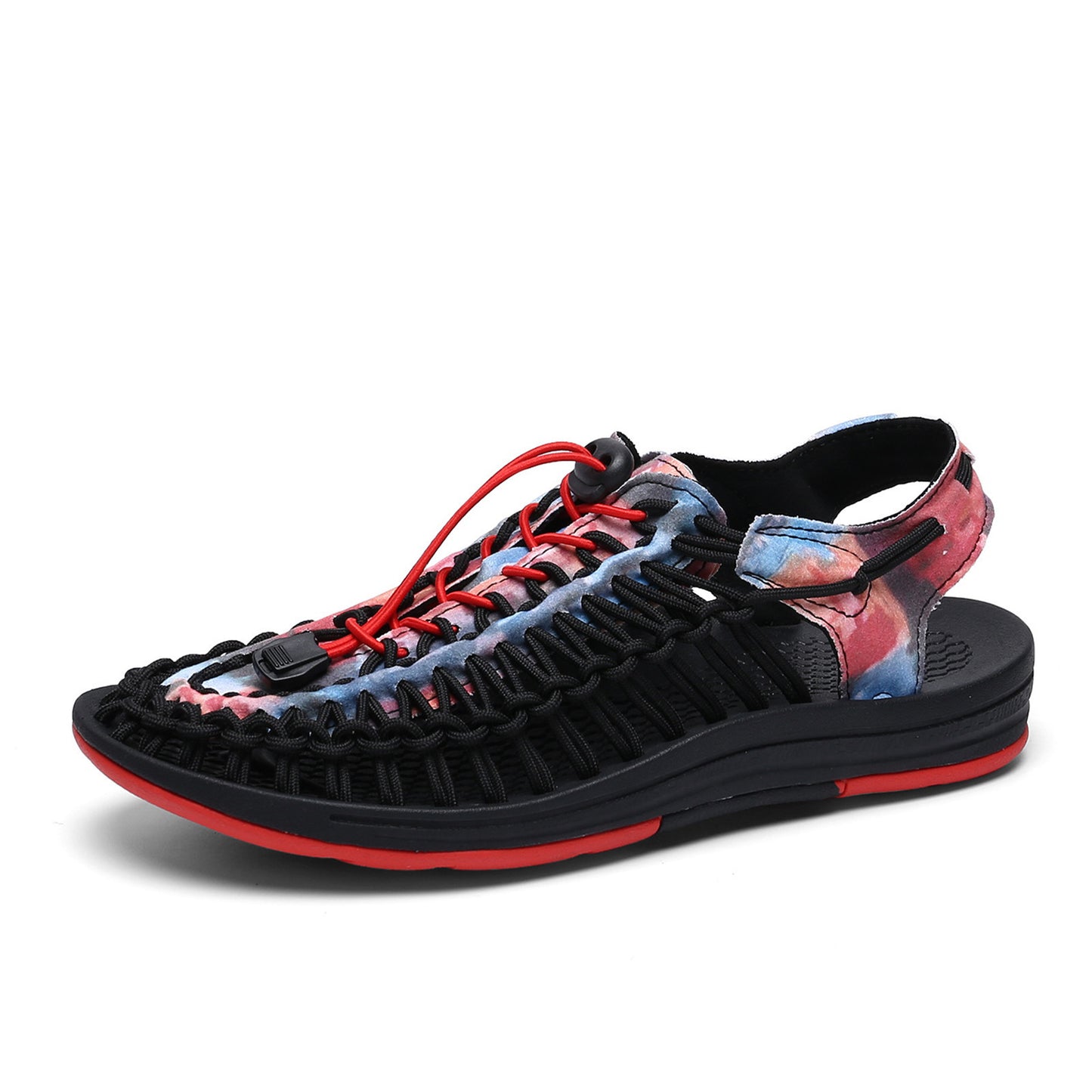 Woven Drawstring Tie Roman Shoes