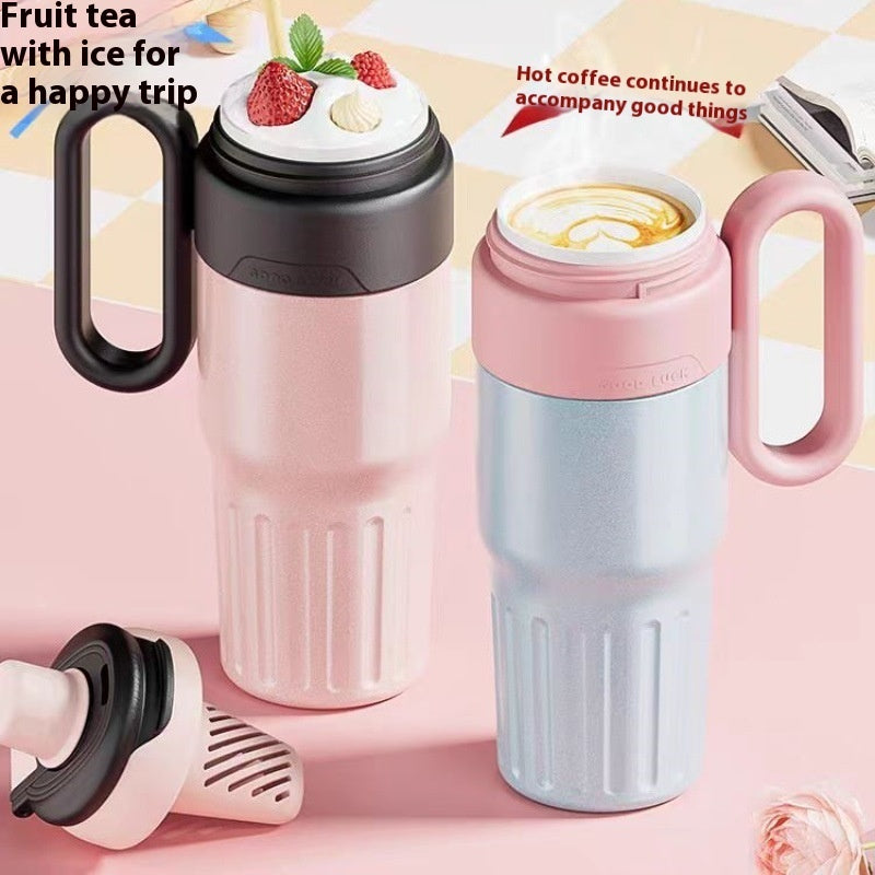 780 mL Gradient Double-Wall Thermal Cup – Stainless Steel with Lid & Straw