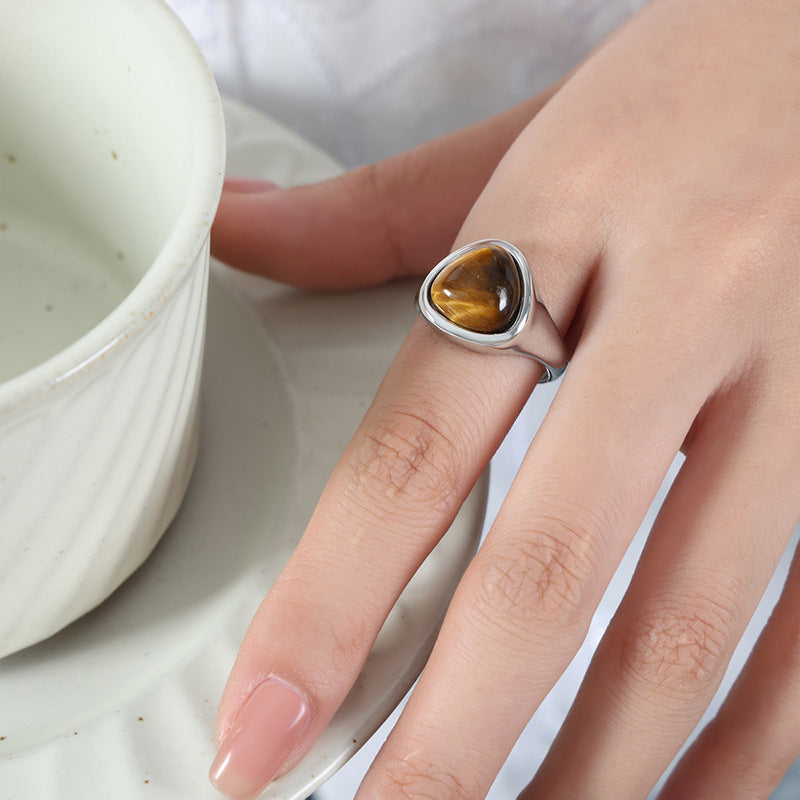 Retro Luxury Elegant Titanium Steel Ring