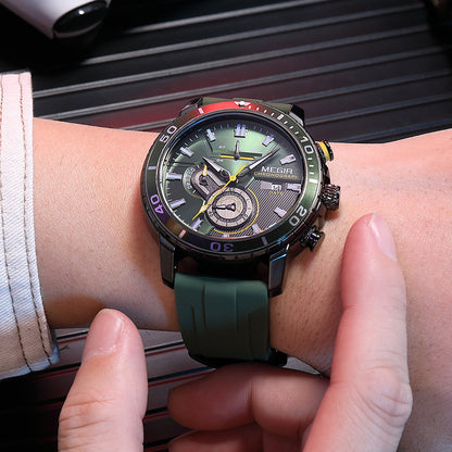 Multi-function Chronograph Calendar Sports Men's Watch